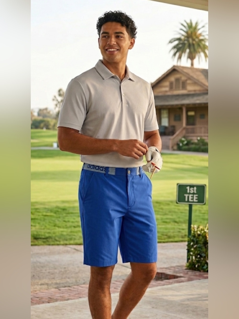 adidas Men's Royal Blue Flat Front Shorts # 185
